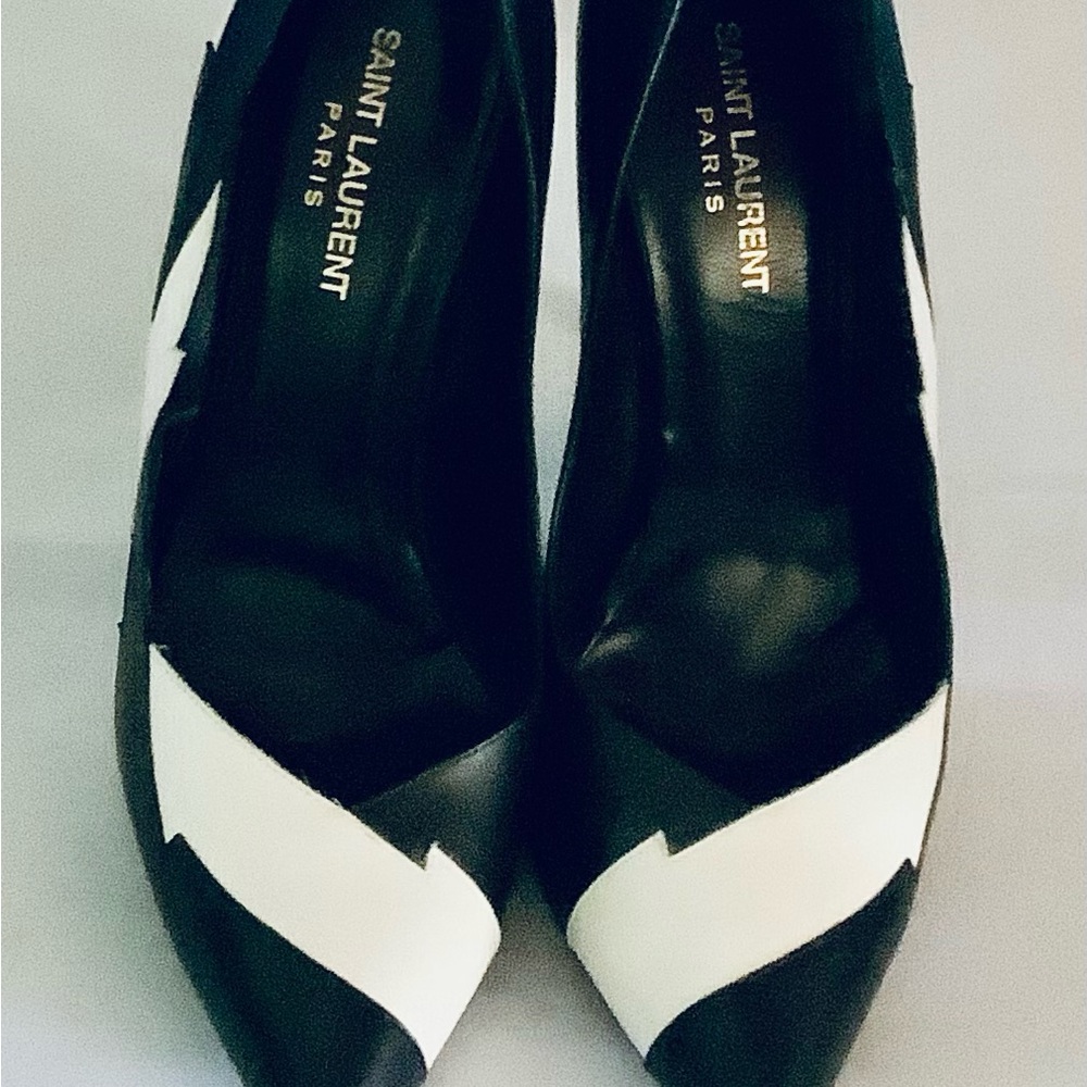 Black and White Geometric High Heels